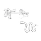 Snake - 925 Sterling Silver Simple Stud Earrings SD41279