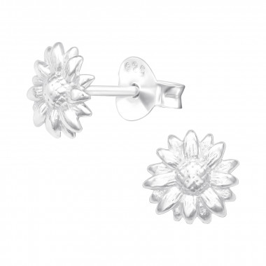 Flower - 925 Sterling Silver Simple Stud Earrings SD41334