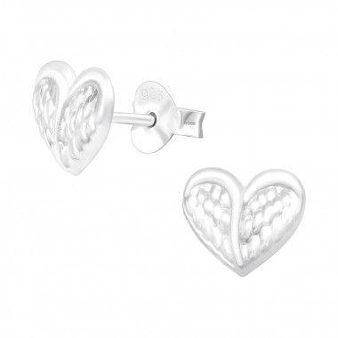 Heart - 925 Sterling Silver Simple Stud Earrings SD41522
