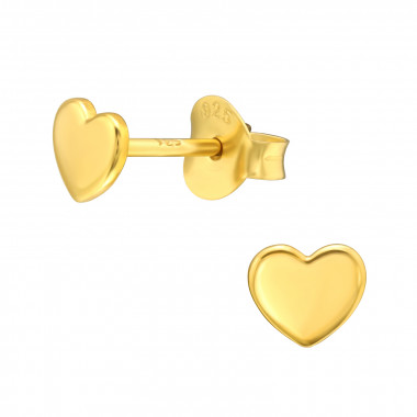 Heart - 925 Sterling Silver Simple Stud Earrings SD42159