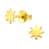 Star - 925 Sterling Silver Simple Stud Earrings SD42402