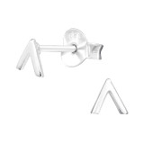 Triangle - 925 Sterling Silver Simple Stud Earrings SD42436