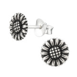 Sunflower - 925 Sterling Silver Simple Stud Earrings SD43308