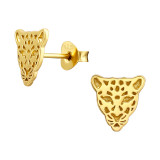 Leopard - 925 Sterling Silver Simple Stud Earrings SD43407