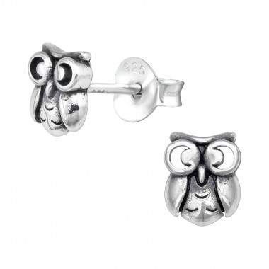 Owl - 925 Sterling Silver Simple Stud Earrings SD43513