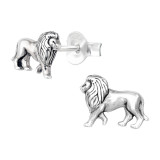 Lion - 925 Sterling Silver Simple Stud Earrings SD43514