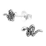 Snake - 925 Sterling Silver Simple Stud Earrings SD43520