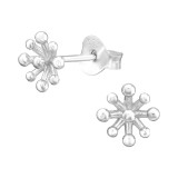 Flower - 925 Sterling Silver Simple Stud Earrings SD43943