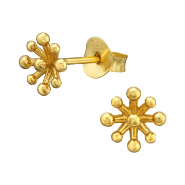 Flower - 925 Sterling Silver Simple Stud Earrings SD43944