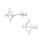 Bow And Arrow - 925 Sterling Silver Simple Stud Earrings SD44028