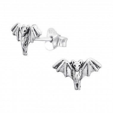 Bat - 925 Sterling Silver Simple Stud Earrings SD44154