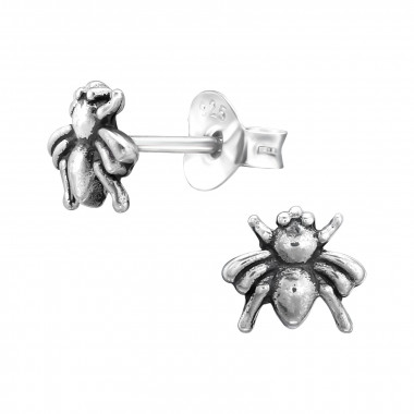 Spider - 925 Sterling Silver Simple Stud Earrings SD44163