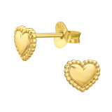 Hearts - 925 Sterling Silver Simple Stud Earrings SD44211