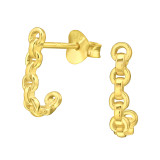 Chain - 925 Sterling Silver Simple Stud Earrings SD44215