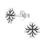 Flower - 925 Sterling Silver Simple Stud Earrings SD44548