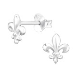 Fleur De Lis - 925 Sterling Silver Simple Stud Earrings SD44668