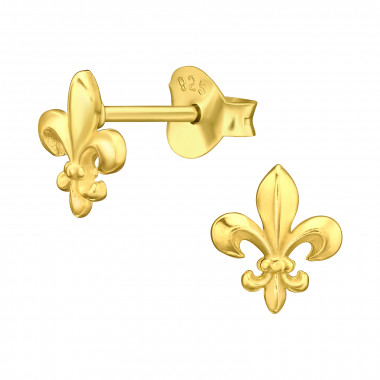 Fleur De Lis - 925 Sterling Silver Simple Stud Earrings SD44669