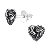 Knot - 925 Sterling Silver Simple Stud Earrings SD44879