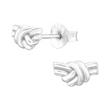 Knot - 925 Sterling Silver Simple Stud Earrings SD44974