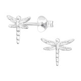 Dragonfly - 925 Sterling Silver Simple Stud Earrings SD45049