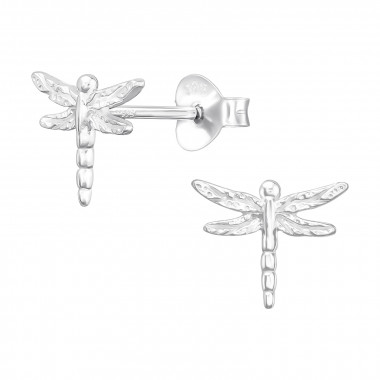 Dragonfly - 925 Sterling Silver Simple Stud Earrings SD45049