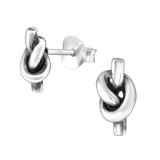 Knot - 925 Sterling Silver Simple Stud Earrings SD45236