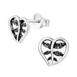 Leaf - 925 Sterling Silver Simple Stud Earrings SD45238