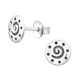 Spir Shell - 925 Sterling Silver Simple Stud Earrings SD45353