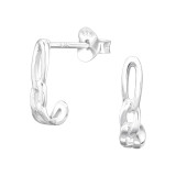 Chain - 925 Sterling Silver Simple Stud Earrings SD45835