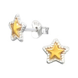 Star - 925 Sterling Silver Simple Stud Earrings SD45916