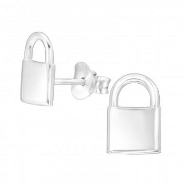 Master Key - 925 Sterling Silver Simple Stud Earrings SD46215