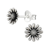 Flower - 925 Sterling Silver Simple Stud Earrings SD46558