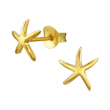 Starfish - 925 Sterling Silver Simple Stud Earrings SD46662