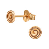 Spiral - 925 Sterling Silver Simple Stud Earrings SD47056