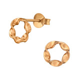 Twisted - 925 Sterling Silver Simple Stud Earrings SD47059