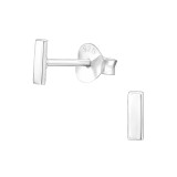 Bar - 925 Sterling Silver Simple Stud Earrings SD47099