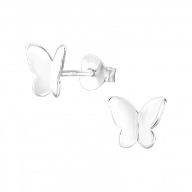 Butterfly - 925 Sterling Silver Simple Stud Earrings SD47996