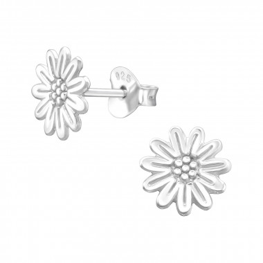 Sunflower - 925 Sterling Silver Simple Stud Earrings SD48144