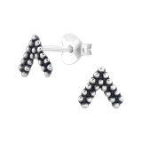 Chevron - 925 Sterling Silver Simple Stud Earrings SD48363