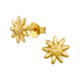 Sunflower - 925 Sterling Silver Simple Stud Earrings SD48364