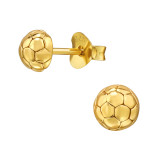 Football - 925 Sterling Silver Simple Stud Earrings SD48493