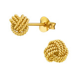 Knot - 925 Sterling Silver Simple Stud Earrings SD48494
