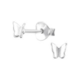 Butterfly - 925 Sterling Silver Simple Stud Earrings SD48785
