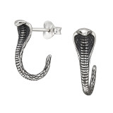 Cobra - 925 Sterling Silver Simple Stud Earrings SD49544