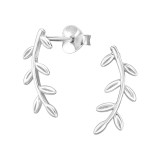 Vine - 925 Sterling Silver Simple Stud Earrings SD49678