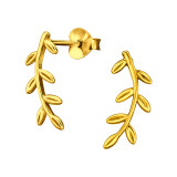 Vine - 925 Sterling Silver Simple Stud Earrings SD49679