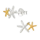 Starfish - 925 Sterling Silver Simple Stud Earrings SD49685