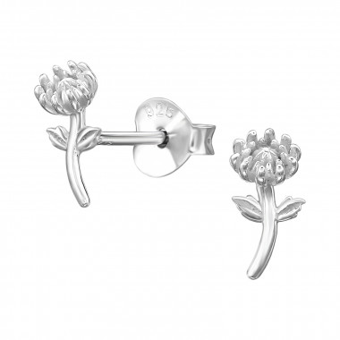 Flower - 925 Sterling Silver Simple Stud Earrings SD49686