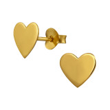 Heart - 925 Sterling Silver Simple Stud Earrings SD49723
