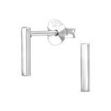 1.6X8.6Mm Bar - 925 Sterling Silver Simple Stud Earrings SD50406